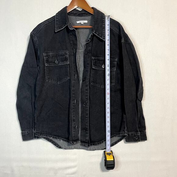 PacSun Black Washed Denim Shirt Jacket / Shacket - Size XS/S - Picture 6 of 7